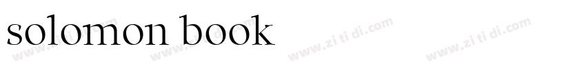 solomon book字体转换